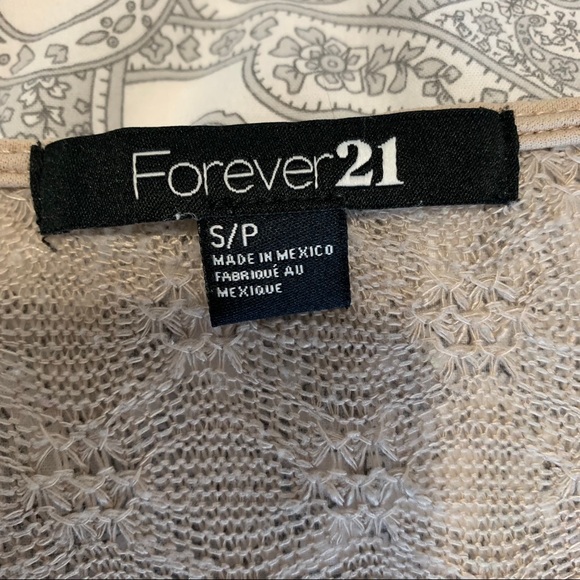 3 for $15 Forever 21 Beige Asymmetrical Cardigan - Picture 6 of 7